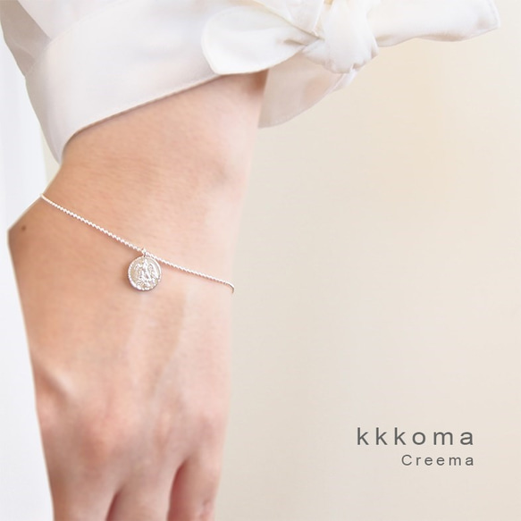 コインブレスレット シルバー ブレスレット kkkoma 通販
