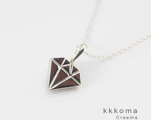 立体 ダイヤ ネックレス SILVER 0_703fd483018769e5391bc764e5f1