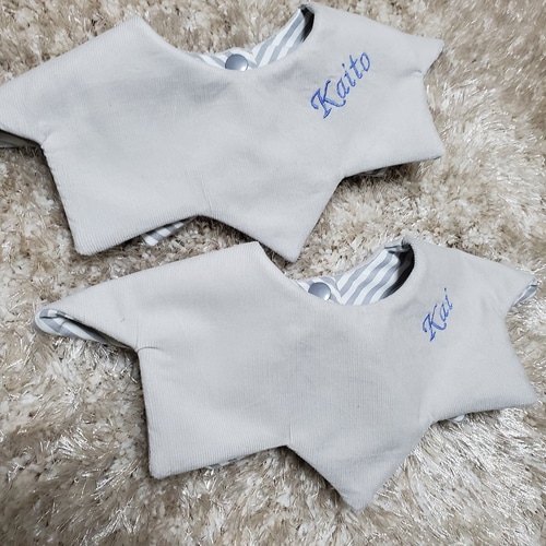 ハンドメイドスタイ　星型スタイ　コーデュロイ 星形コーデュロイスタイ スタイ・よだれかけ Korua 通販 10739716