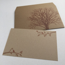 森のミニ封筒&メッセージカード セット 1枚目の画像