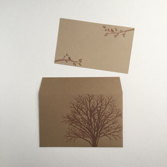 森のミニ封筒&メッセージカード セット 3枚目の画像