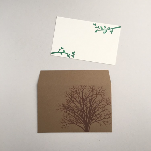 森のミニ封筒&メッセージカード セット 4枚目の画像