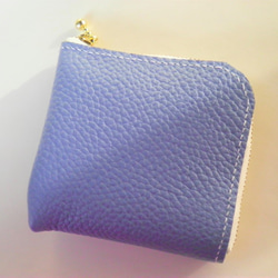L字ファスナーのお財布（水色） 4枚目の画像