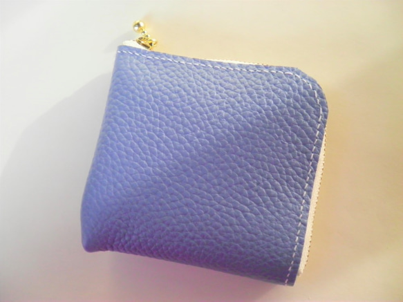 L字ファスナーのお財布（水色） 4枚目の画像