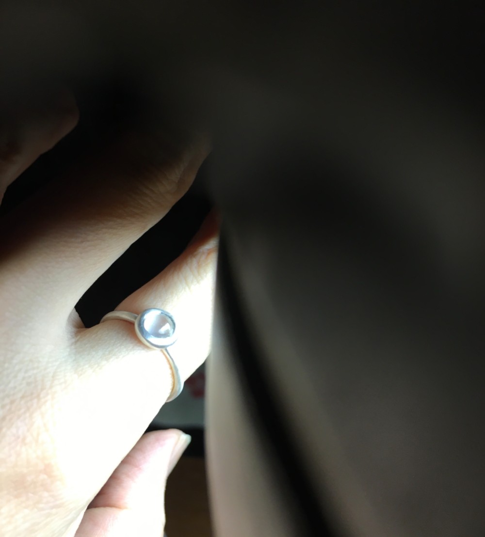 Moon stone ring