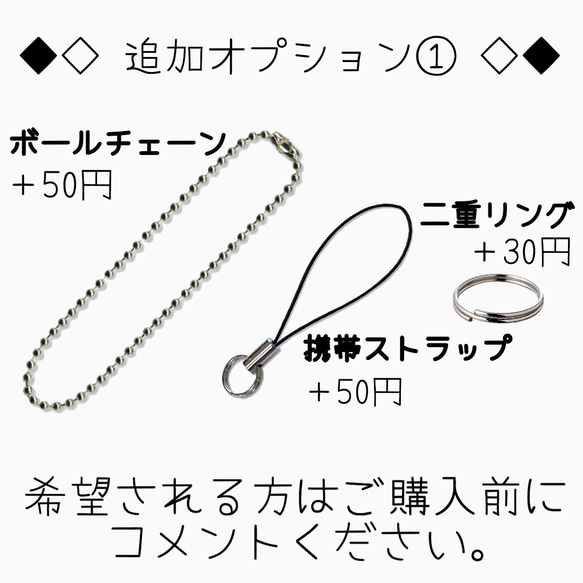 まんまるギンガム 迷子札 ネームタグ キーホルダー ストラップ 4枚目の画像