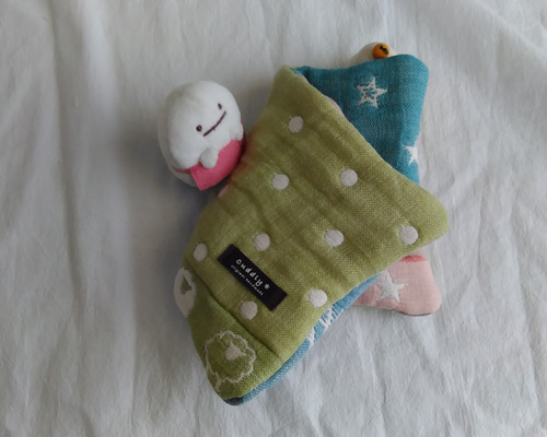 パッチワークハンカチ(*⌒▽⌒*)12重ガーゼfuwara 冬1