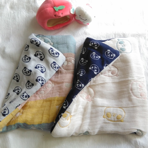 パンダくんスヌード(*^▽^*)大人サイズ 型押しボア×ファー ネック 