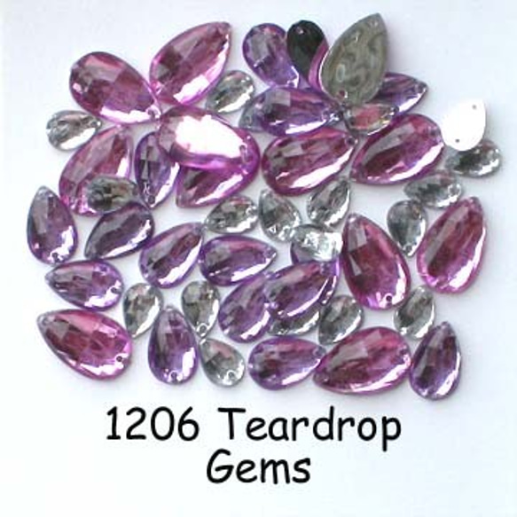 【USAボタン】Teardrop Gems【FF1206】 1枚目の画像