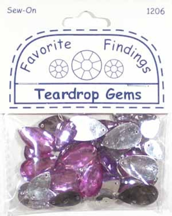 【USAボタン】Teardrop Gems【FF1206】 4枚目の画像