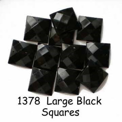 【USAボタン】Large Black Squares【FF1378】 1枚目の画像