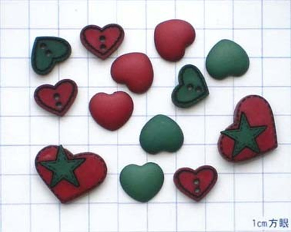【USAボタン】Holiday Hearts【ff0379】 4枚目の画像