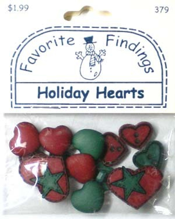 【USAボタン】Holiday Hearts【ff0379】 8枚目の画像
