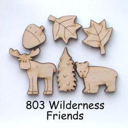【USAボタン】Wilderness Friends【ff0803】 1枚目の画像