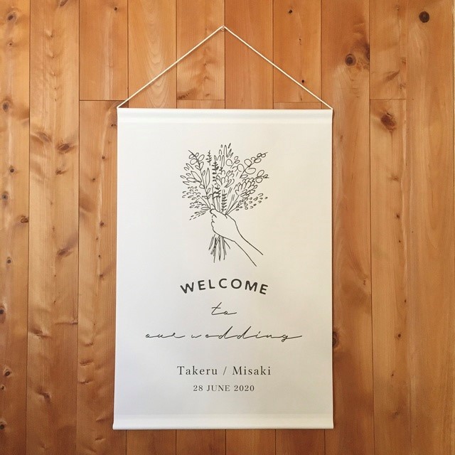 ウェディングタペストリー『花束』 600mm×900mm