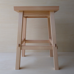 純和風小木製椅子　花台　飾り台　スツール 1枚目の画像