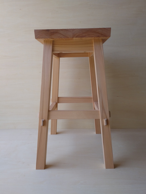 純和風小木製椅子　花台　飾り台　スツール 2枚目の画像