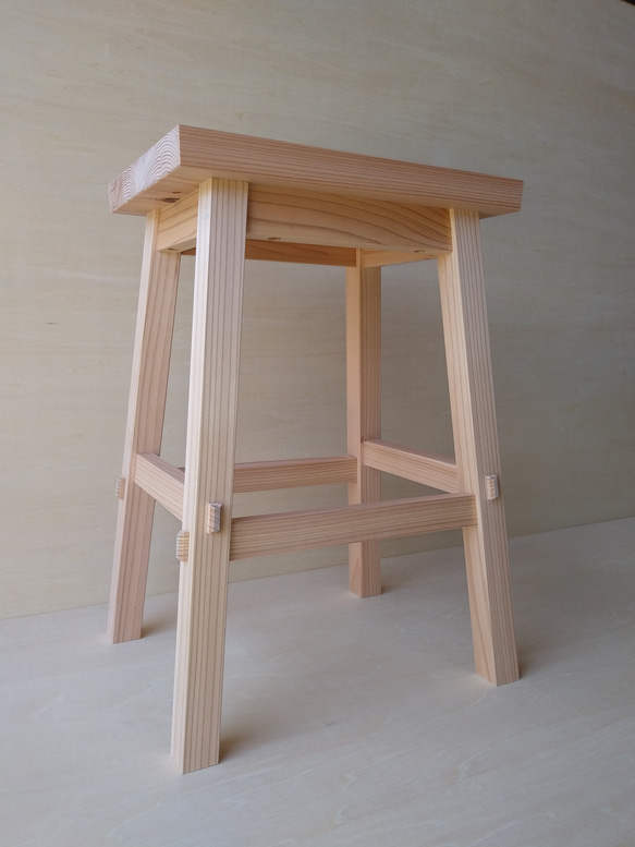 純和風小木製椅子　花台　飾り台　スツール 3枚目の画像
