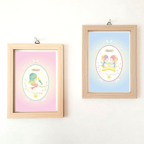 天使の12星座ポストカード 12枚セット イラスト whip＊madoka 通販