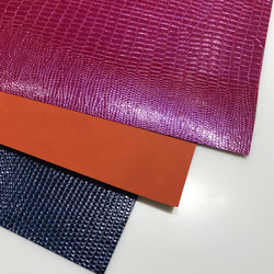 二つ折紙財布『ピンクリザード』✨結婚式の小さいバッグ、ビジネスマンのスーツのポケットに最適 2枚目の画像