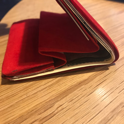 二つ折紙財布『ピンクリザード』✨結婚式の小さいバッグ、ビジネスマンのスーツのポケットに最適 7枚目の画像