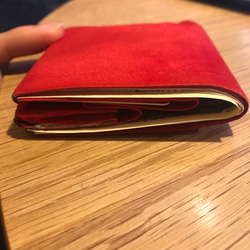 二つ折紙財布『ピンクリザード』✨結婚式の小さいバッグ、ビジネスマンのスーツのポケットに最適 8枚目の画像