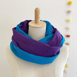 日本製造♡蓬鬆雙層紗布圍脖♡混色 第10張的照片