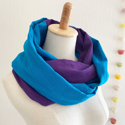 日本製造♡蓬鬆雙層紗布圍脖♡混色 第3張的照片