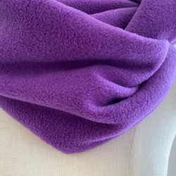 ♡柔軟溫暖的抓絨材質snood ♡長紫紫 第4張的照片