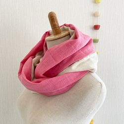 日本製造♡蓬鬆的夢幻圍脖♡混合雙色粉色 x 香草牛奶 第10張的照片