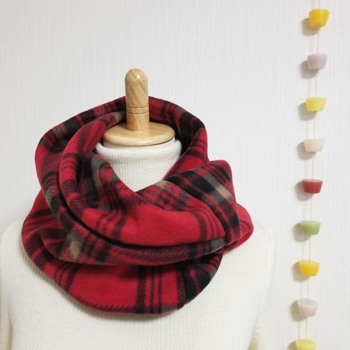 ♡赤いチェック柄のスヌード♡ スヌード LOVESNOOD 通販 8335549