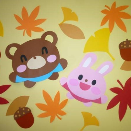 壁面飾り♪秋 『もう秋だね♪』もみじ＆イチョウ＆どんぐり♪ 雑貨