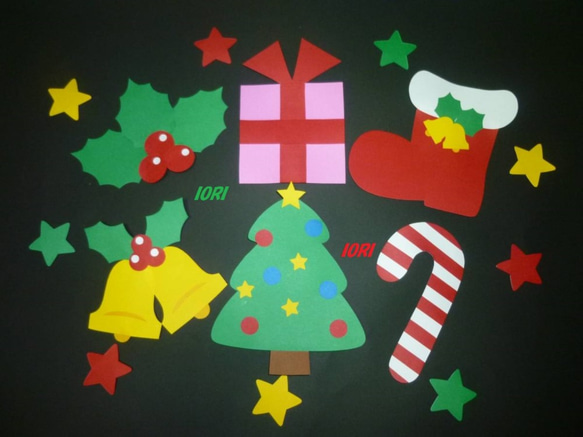 壁面飾り♪１２月／クリスマス♪ ツリー＆プレゼント＆ベル♪ 雑貨