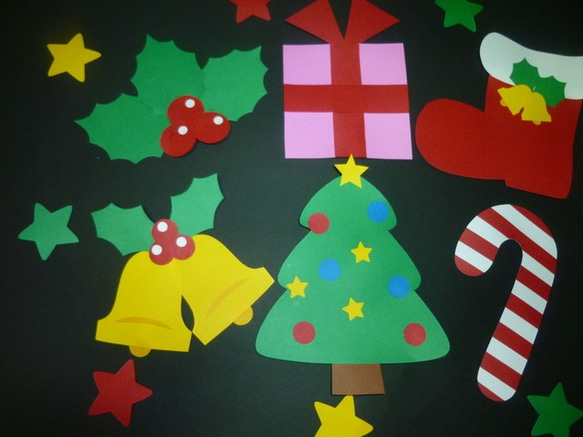 壁面飾り♪１２月／クリスマス♪ ツリー＆プレゼント＆ベル♪ 2枚目の画像