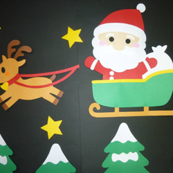 壁面飾り♪１２月 クリスマス♪ サンタ＆トナカイ♪ 3枚目の画像
