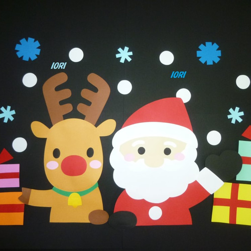 壁面飾り♪ 12月／クリスマス♪ サンタさん＆トナカイ
