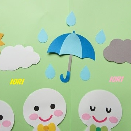 壁面飾り♪ 6月／梅雨 てるてる坊主♪ 雑貨・その他 IORI