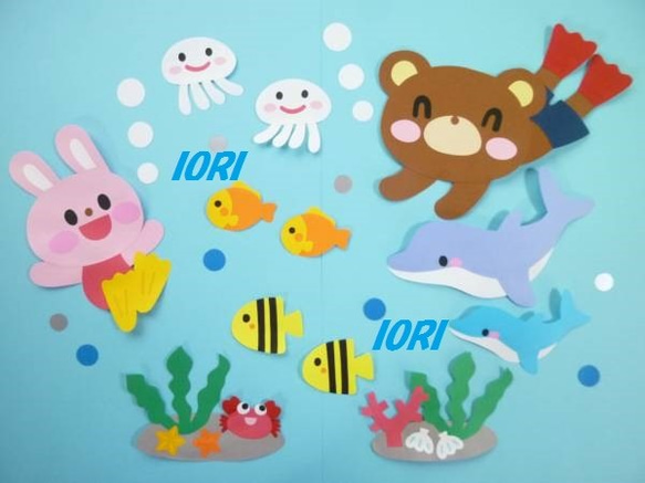 壁面飾り♪夏／海の中♪お魚さん＆イルカ♪ 雑貨・その他 IORI
