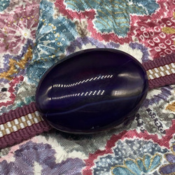 552スマート帯揚げセット 正絹✨ 大玉天然石瑪瑙 3枚目の画像