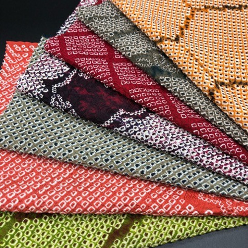 1192ハギレ 着物解き 正絹総絞り リメイク素材 小物作り 生地 kanoco92