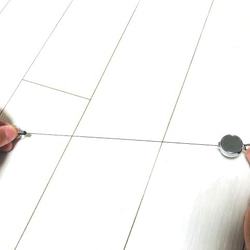 リールキー 伸びるキーホルダー　アンティーク色　二重リング 2枚目の画像