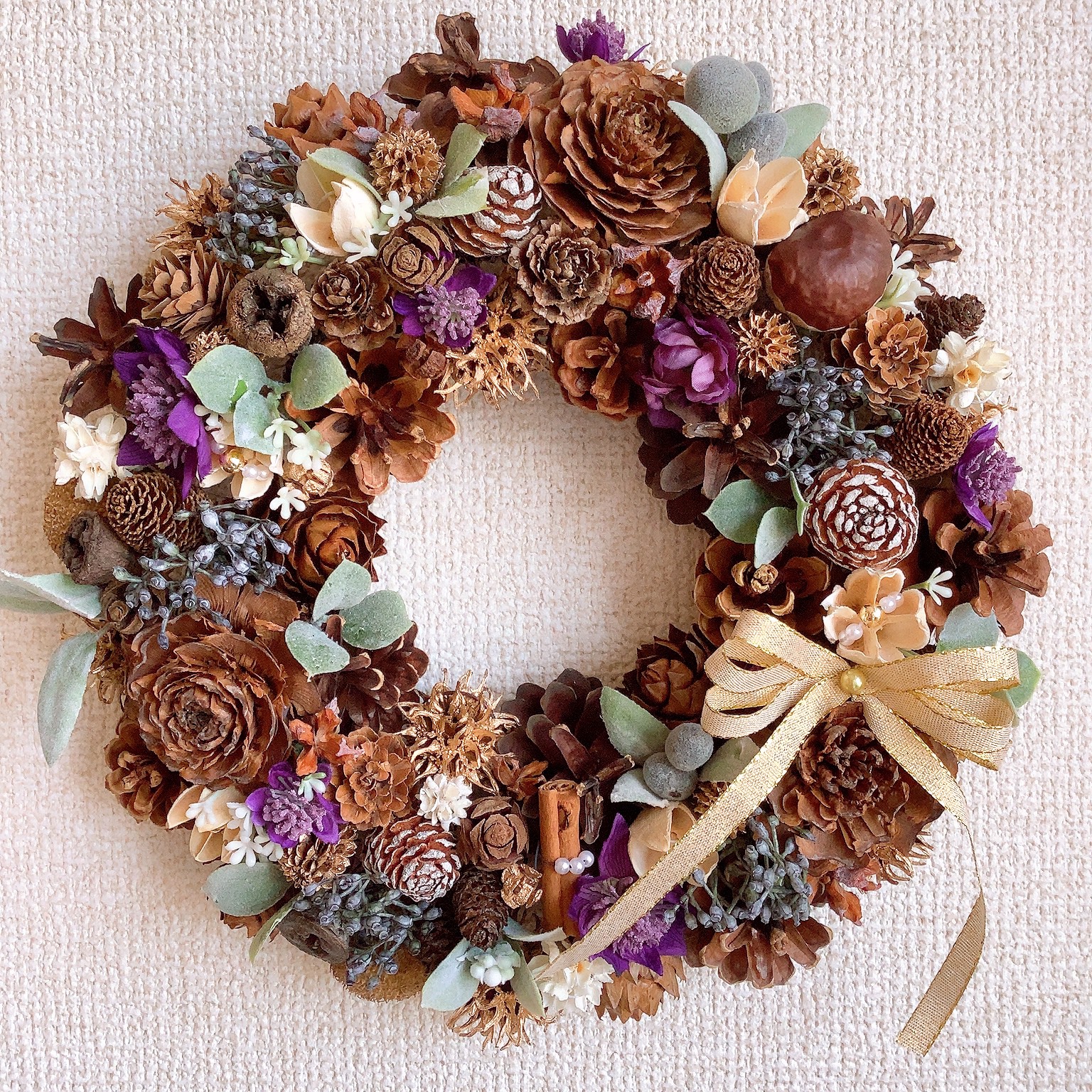 天然木の実のナチュラルリース　母の日にも