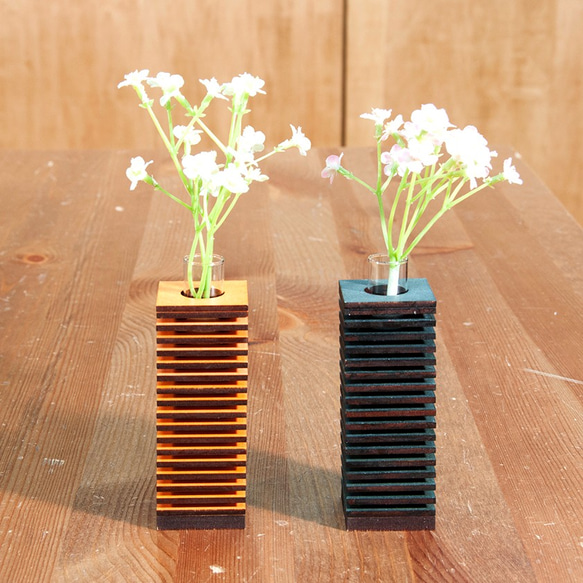 角柱型の花瓶 #01 一輪挿し・花瓶・花器 SATOS（立体作家） 通販