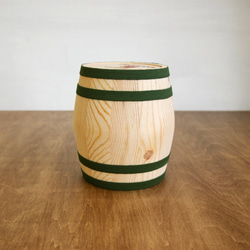 エゾ松の貯金樽（緑） 1枚目の画像