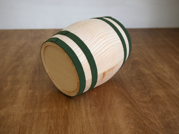 エゾ松の貯金樽（緑） 4枚目の画像