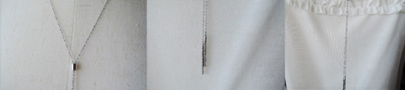 （61）ちょっとお洒落なY字ネックレス☆シャインスティック付きロングネックレス。・。・ 4枚目の画像