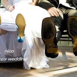 送料無料　nico wedding シューズステッカー　Ido&Me too　ブライダル　サムシングブルー 3枚目の画像