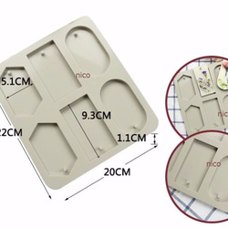 アロマワックスバー　型外れ抜群シリコンモールド　シリコンモールド　　楕円・長方形・ひし形 3枚目の画像
