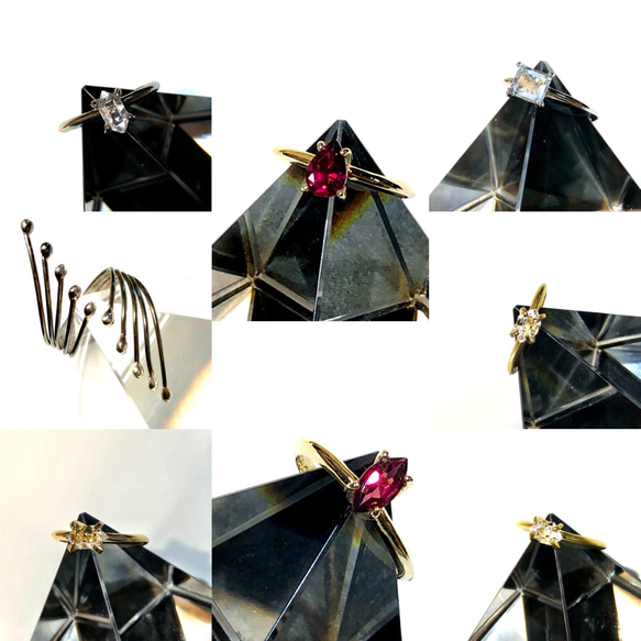 ハーキマーダイヤモンドリング  お気に入りの１つでCon  Affettoのロゴに使いました。 4枚目の画像