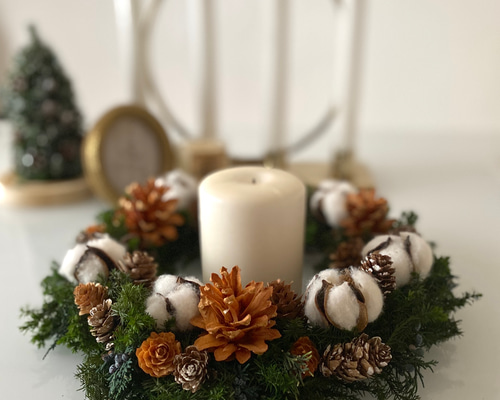 クリスマスリース　キャンドルリース クリスマスリース キャンドルリース - メルカリ